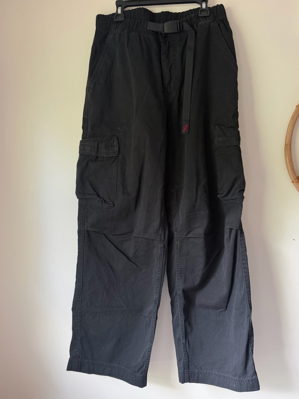 Gramicci Men's Black Cargo Pants with Utility Pockets